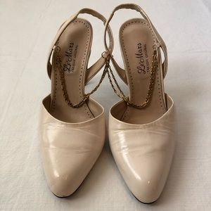Le Mars Takashi Originals sling back heels Made in Japan size 23 Neutral Nude